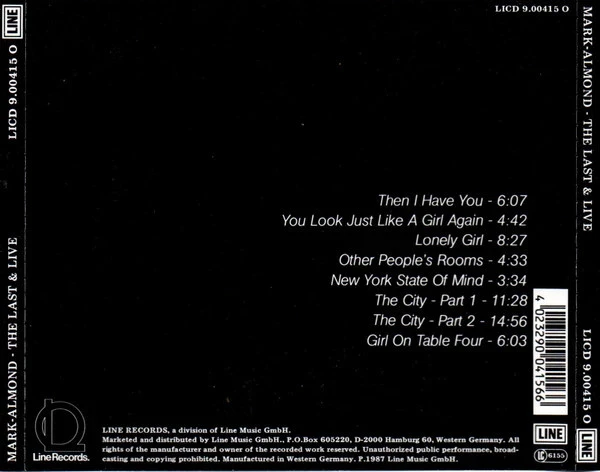 CD The Mark/Almond Band "The Last & Live" – photo 2